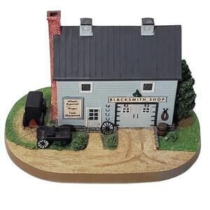 DANBURY MINT 1994 AMISH HERITAGE COLLECTION "AMISH BLACKSMITH SHOP" COLLECTIBLE